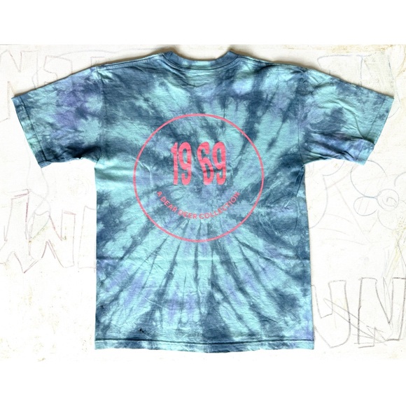 Blue and Purple Tie-Dye Cotton Tee. From the collection: "Freedom-Unity-Love". - Picture 4 of 7